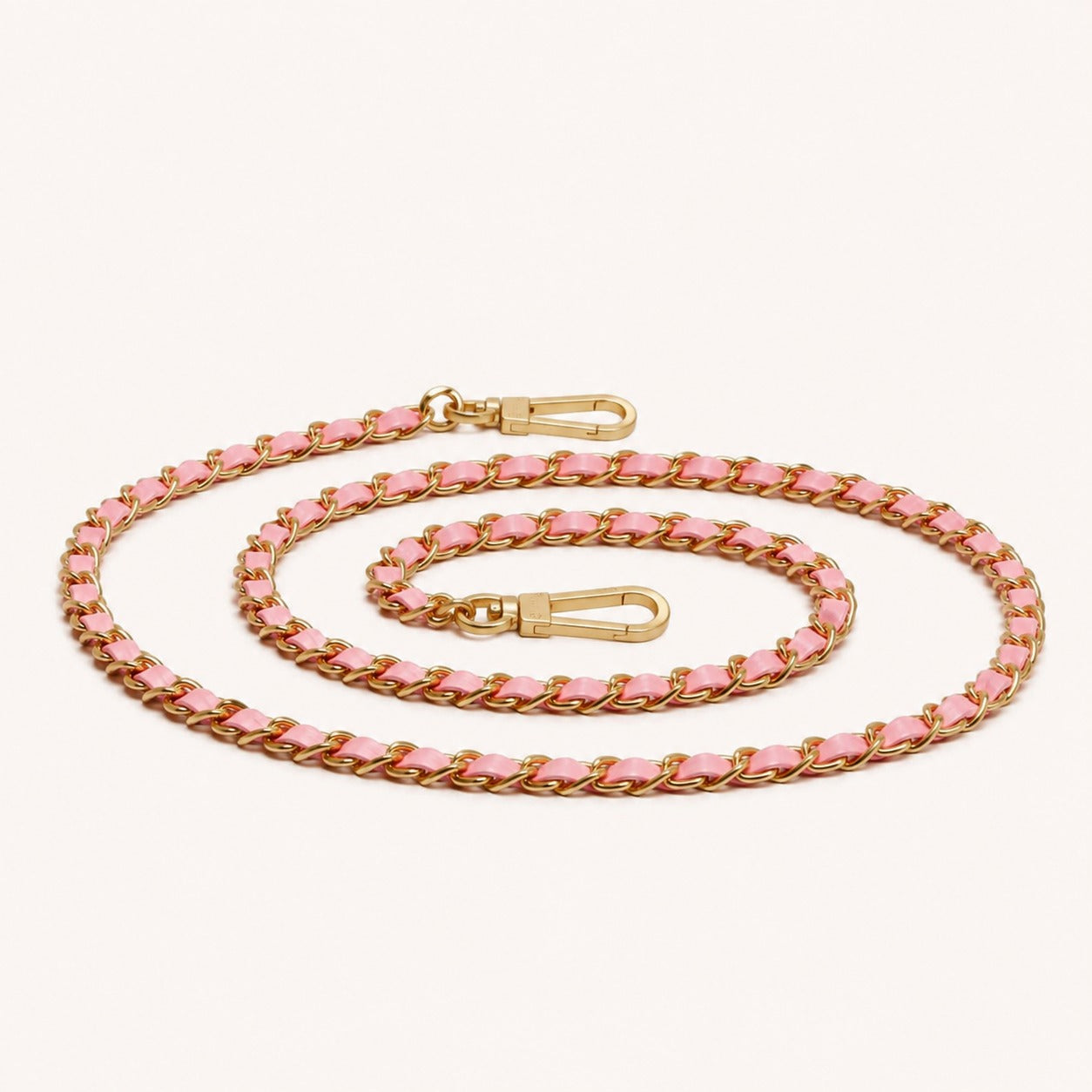 Pink & Gold Chain Bag Strap