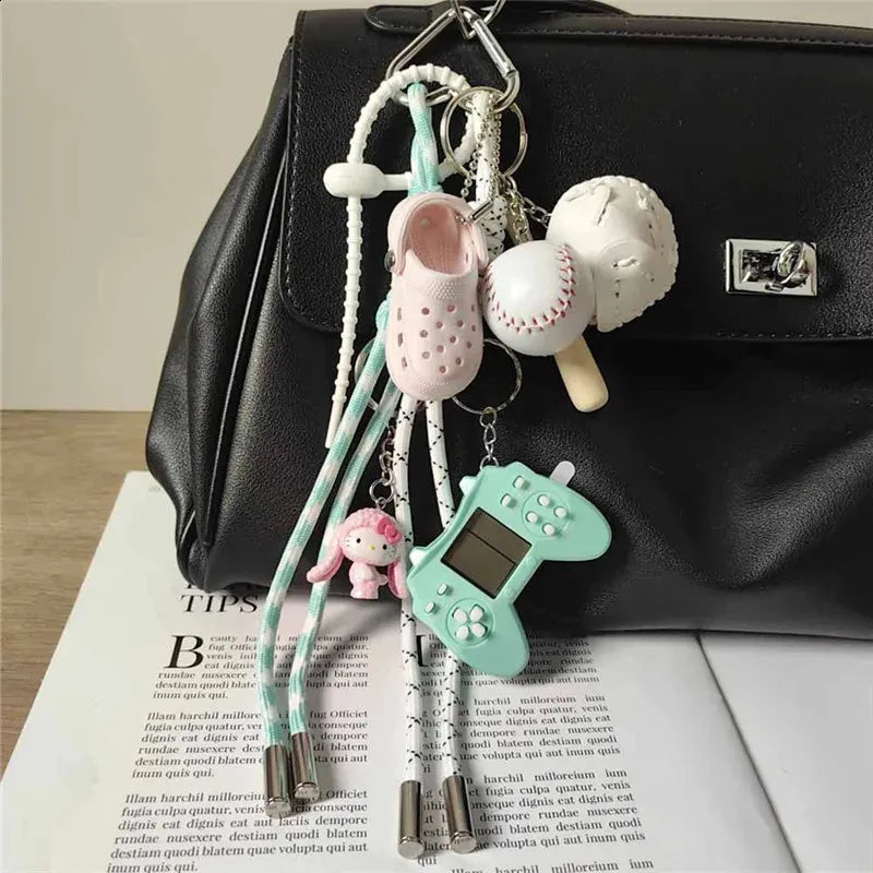 Baseball Mini Player & Mini Crocs Bag Charm